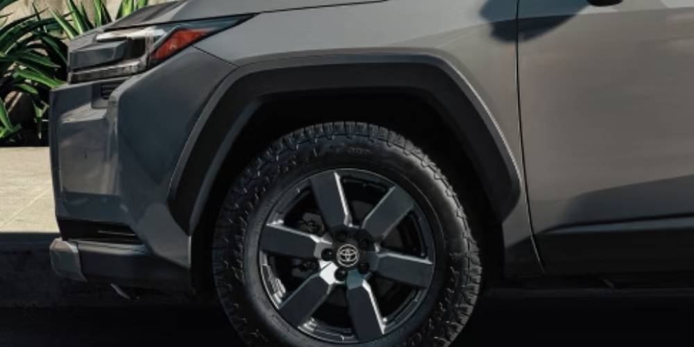 The wheels of a 2026 Toyota RAV4 Woodland